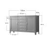 Blue Painted Large Sideboard with Oak